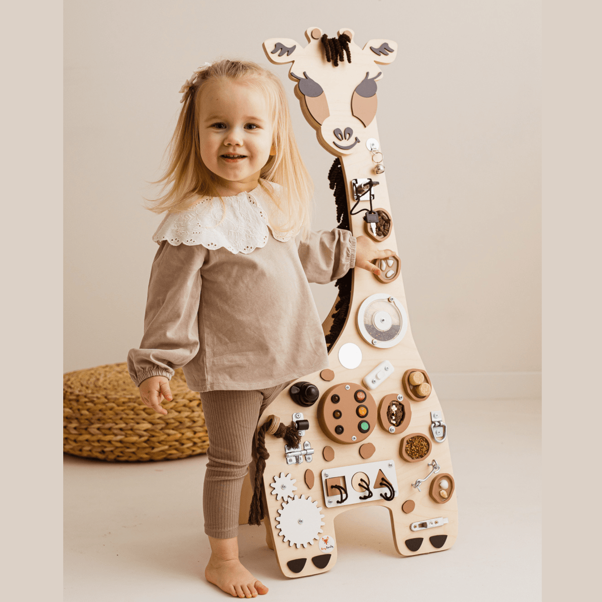 Busy Board Activity Board Montessori Busy Board Holz Giraffe - Melman