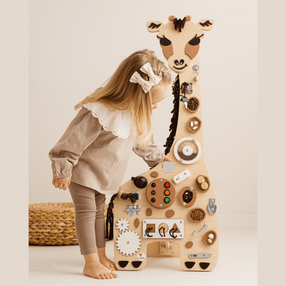 Busy Board Activity Board Montessori Busy Board Holz Giraffe - Melman