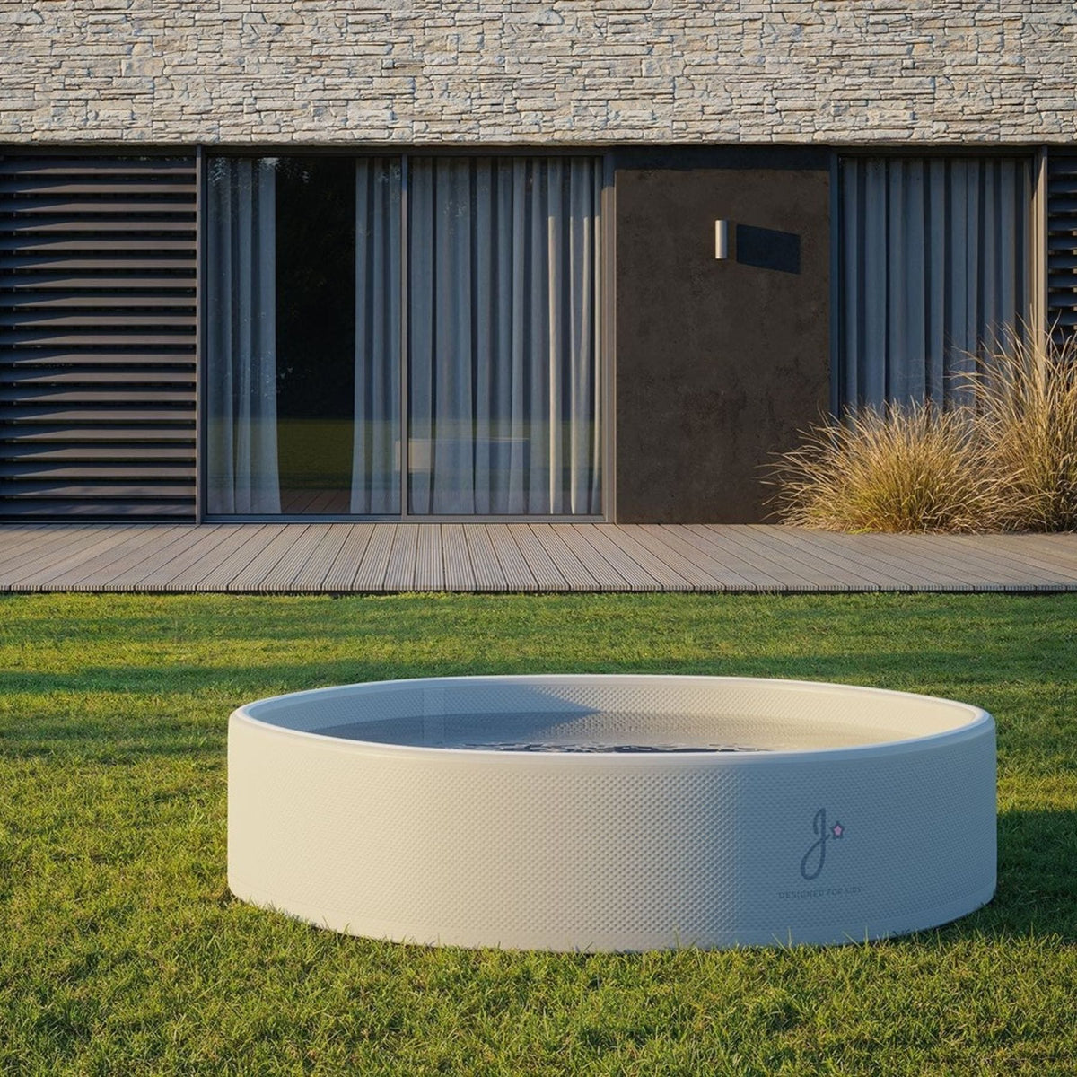 Outdoormöbel Jupiduu Pool – Aufblasbares Kinderbecken aus Drop-Stitch-Gewebe Kinderpool