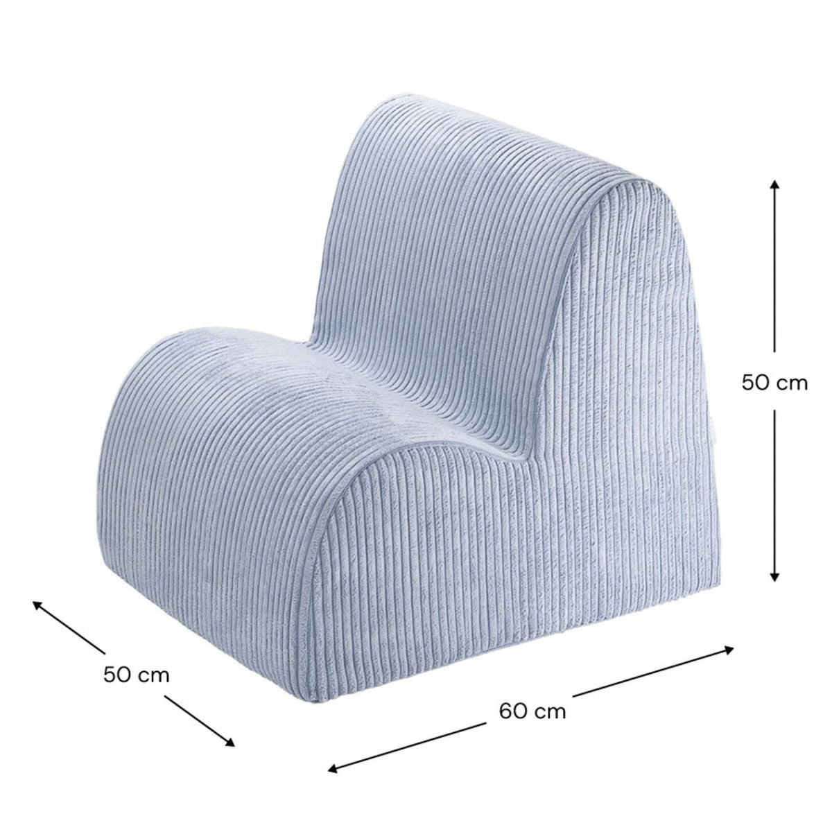 Polstermöbel wigiwama Cloud Chair aus Cord, Kindersessel aus Schaumstoff
