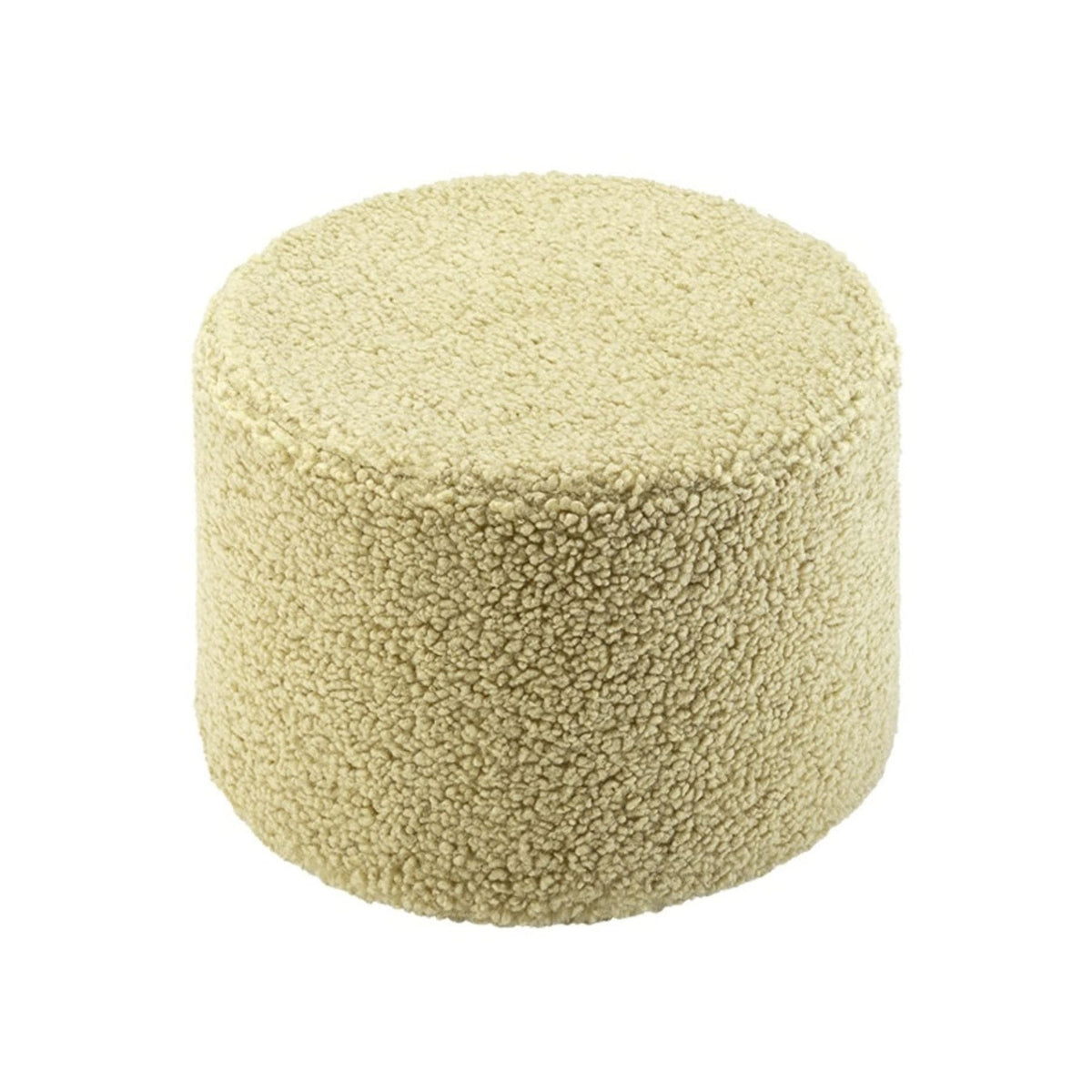 Polstermöbel wigiwama Pouffe aus Teddystoff, runder Sitzhocker für Kinder