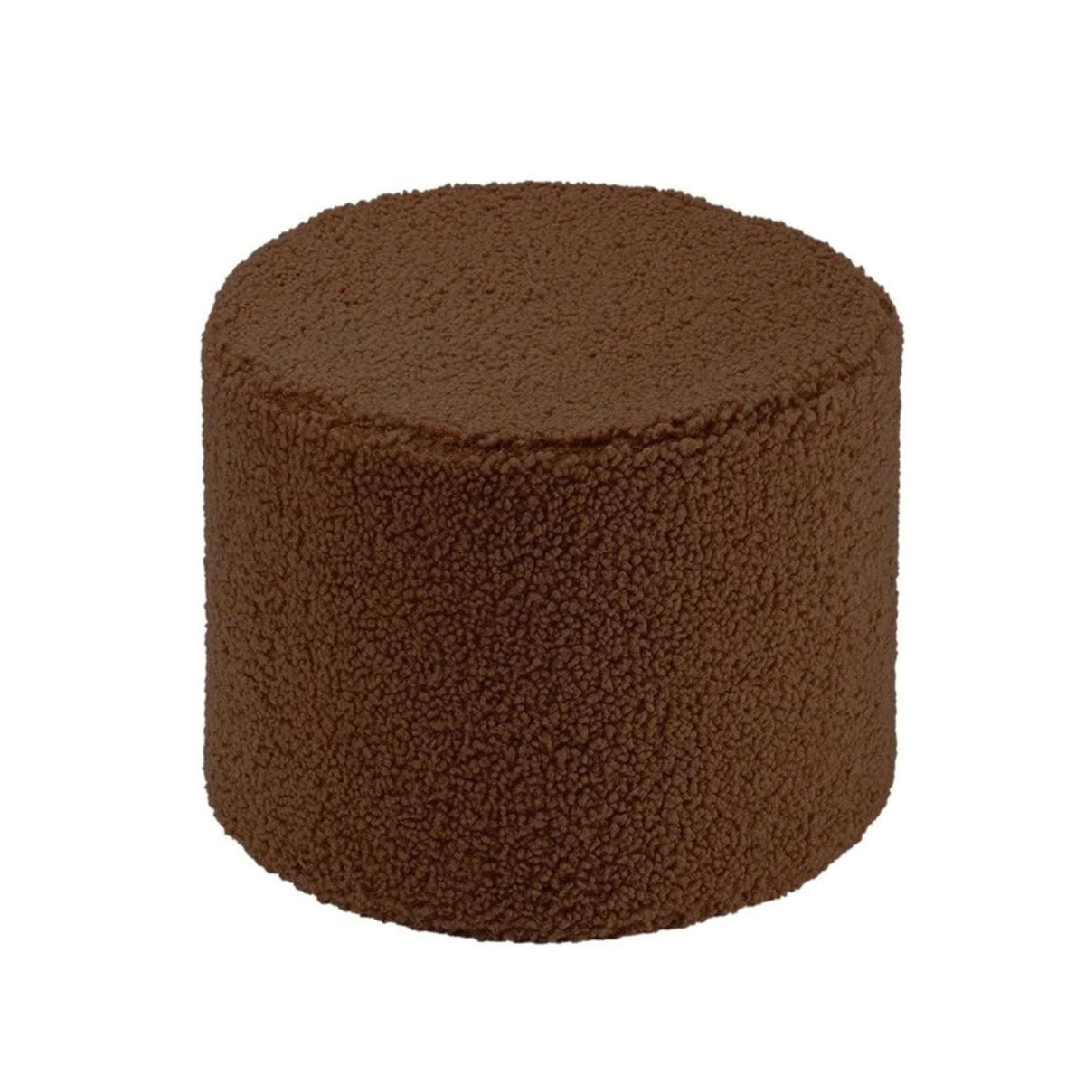 Polstermöbel wigiwama Pouffe aus Teddystoff, runder Sitzhocker für Kinder