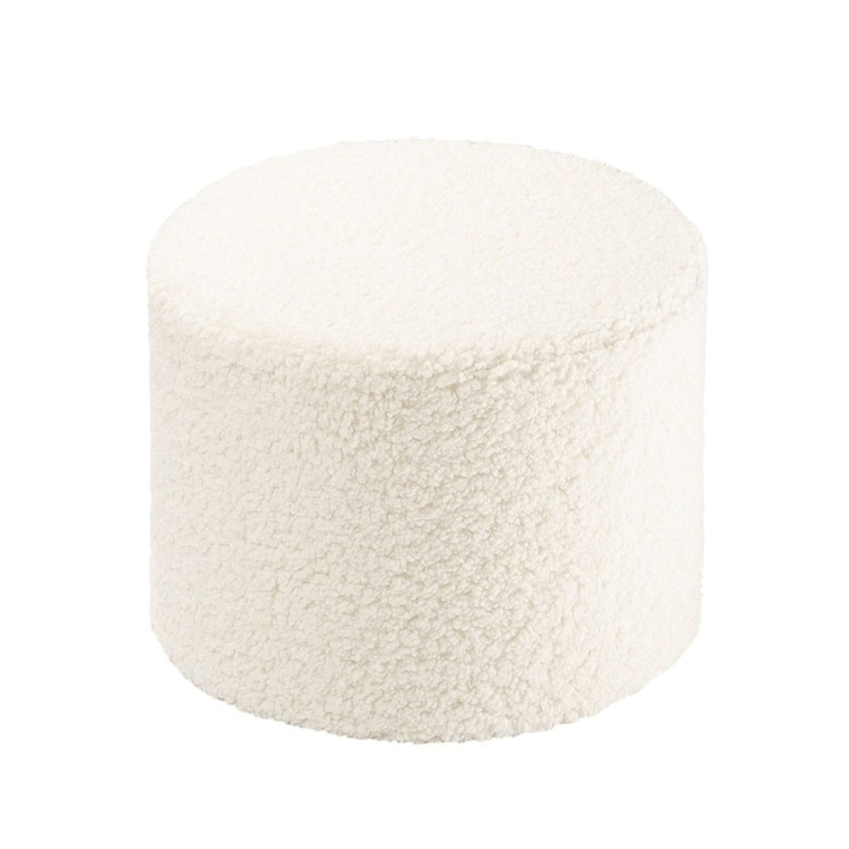 Polstermöbel wigiwama Pouffe aus Teddystoff, runder Sitzhocker für Kinder