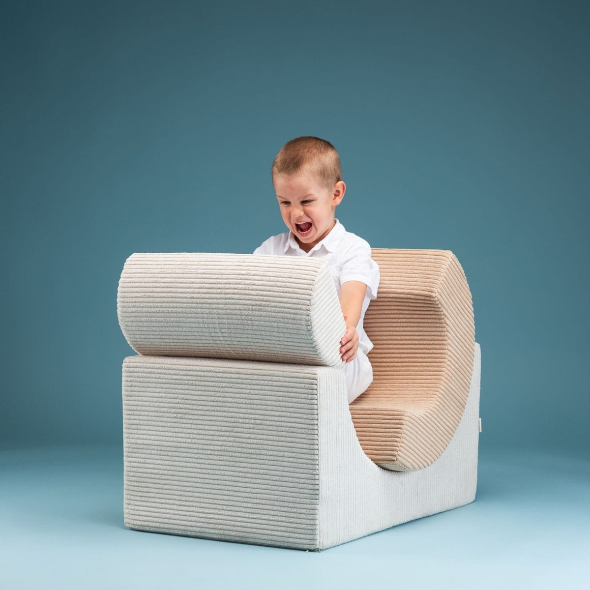 Polstermöbel wigiwama Rainbow Playset aus Cord, Spielset aus Schaumstoff für Kinder
