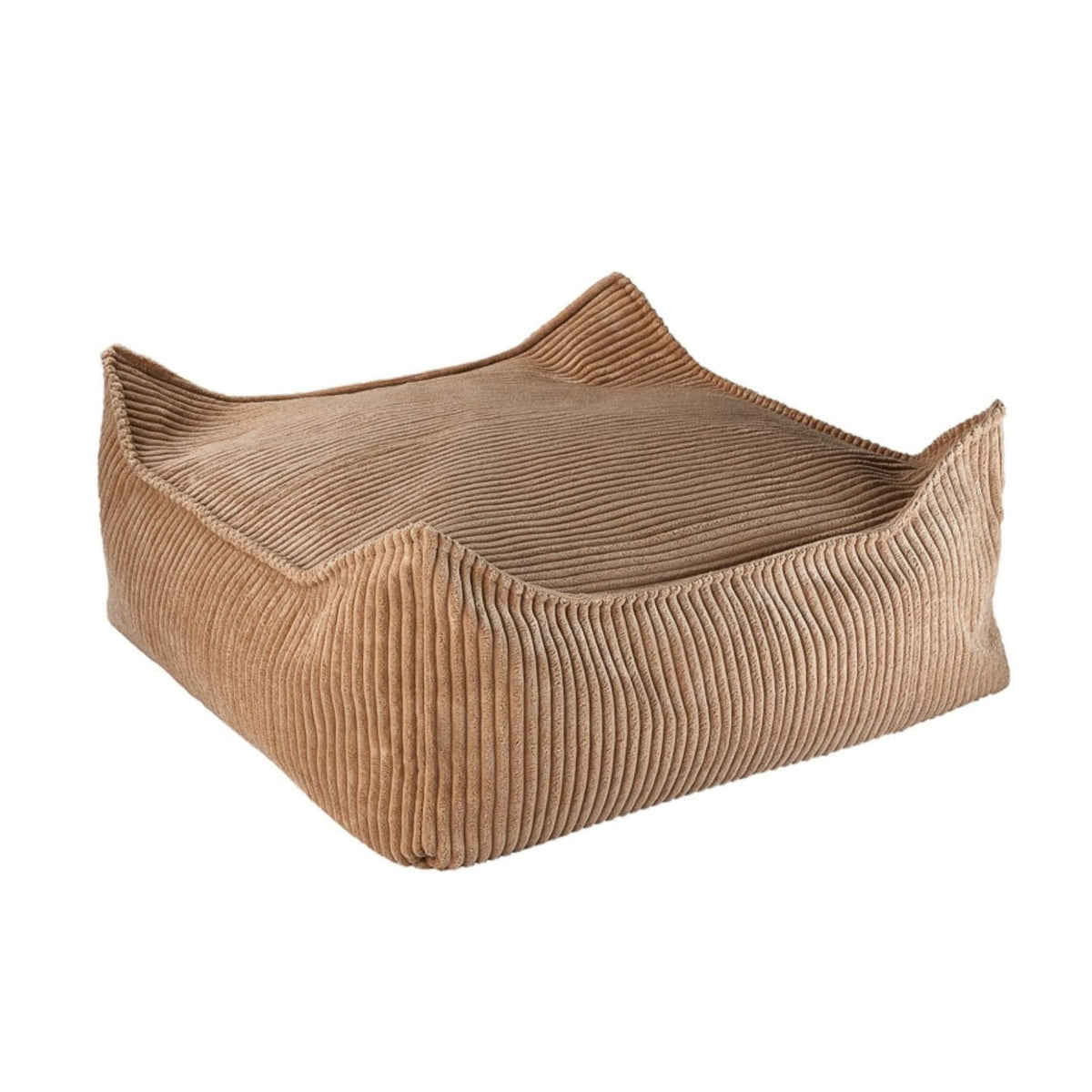 wigiwama Square Ottoman aus Cord, Sitzhocker für Kinder - LeoBabys