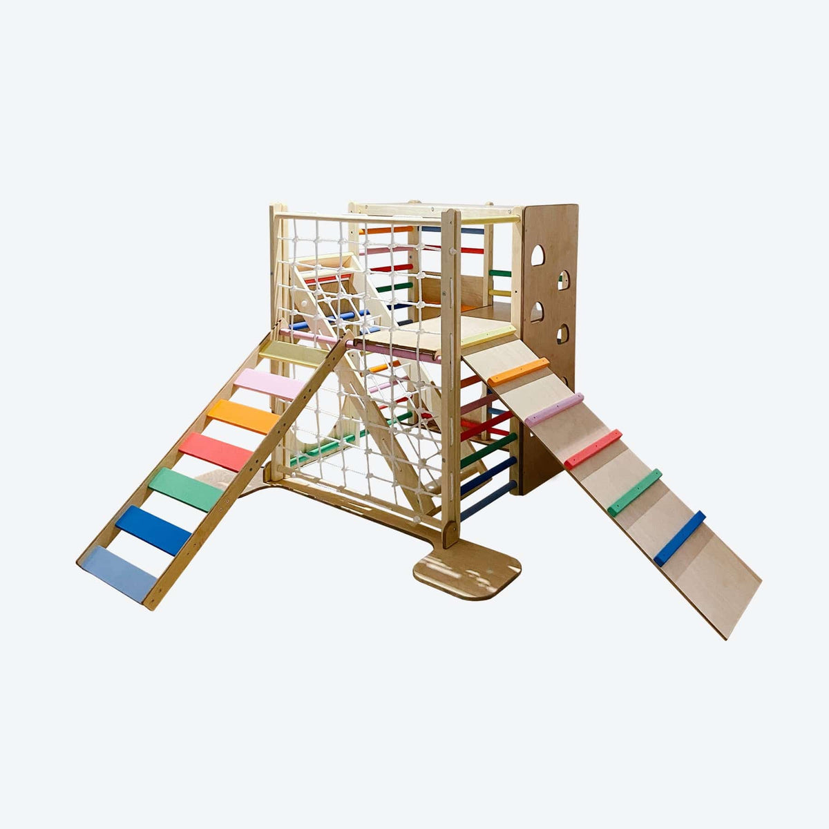 Betten und Klettergerüste Indoor Klettergerüst Kinder Holz Spielturm Holz XXL