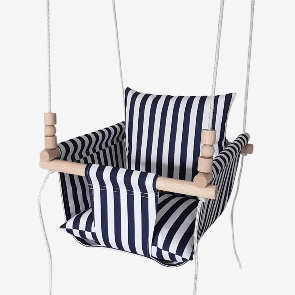 Schaukel Babyschaukel Baumwolle Marineblau-Weiß-Gestreift