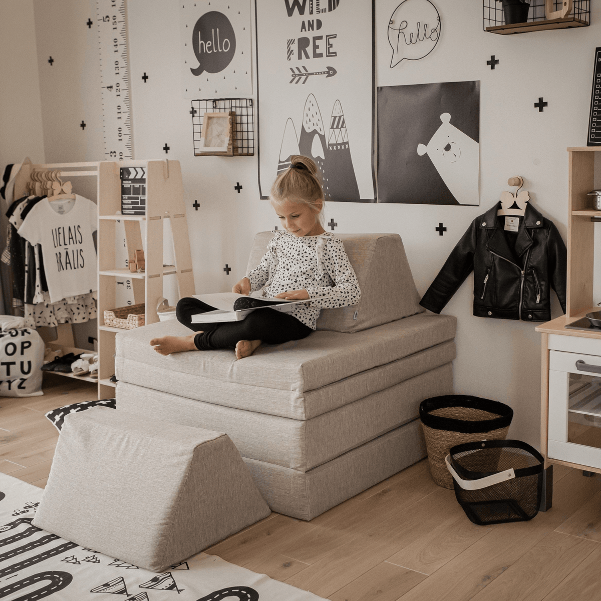 Polstermöbel Kindersofa Kindercouch Spielsofa Klappbar