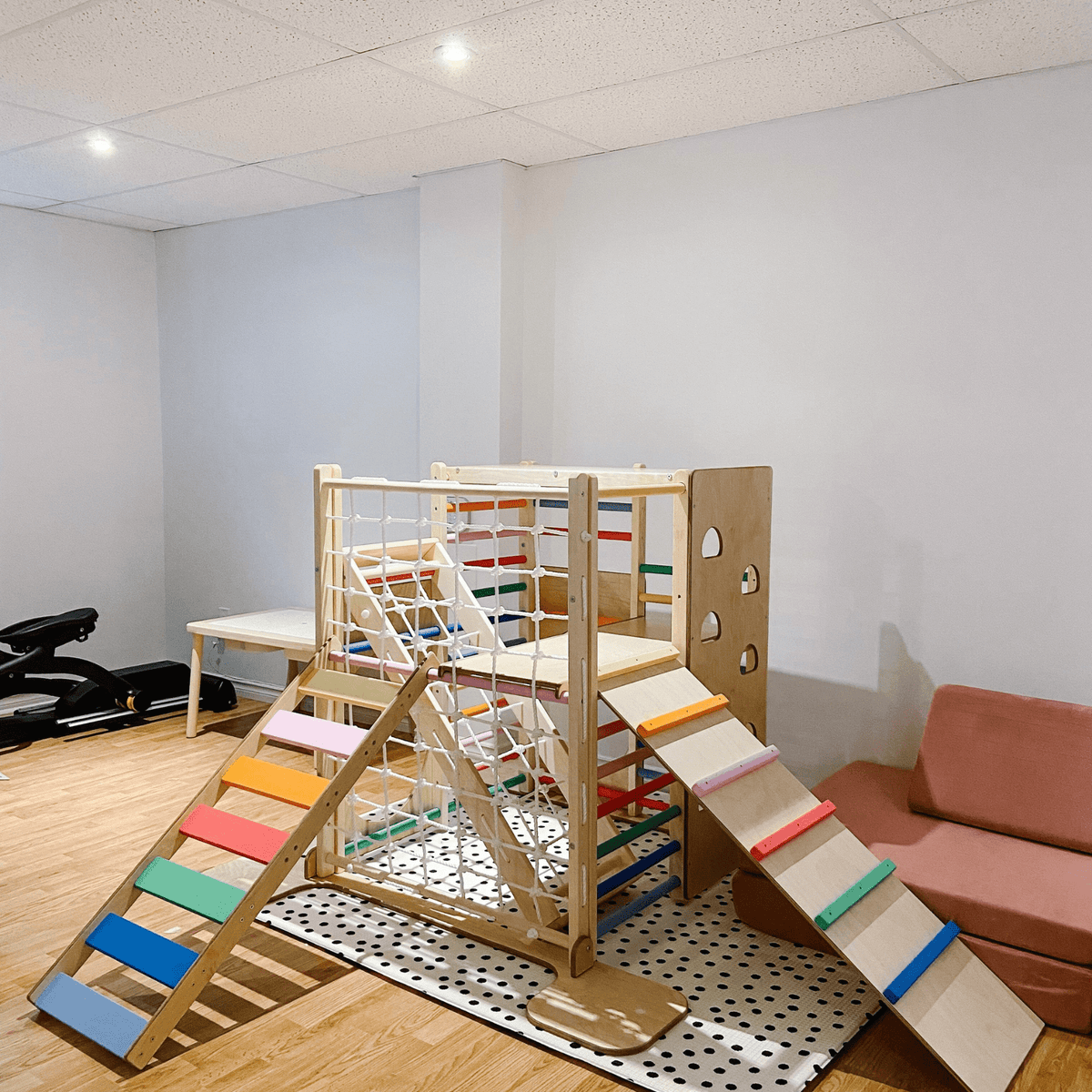Betten und Klettergerüste Indoor Klettergerüst Kinder Holz Spielturm Holz XXL
