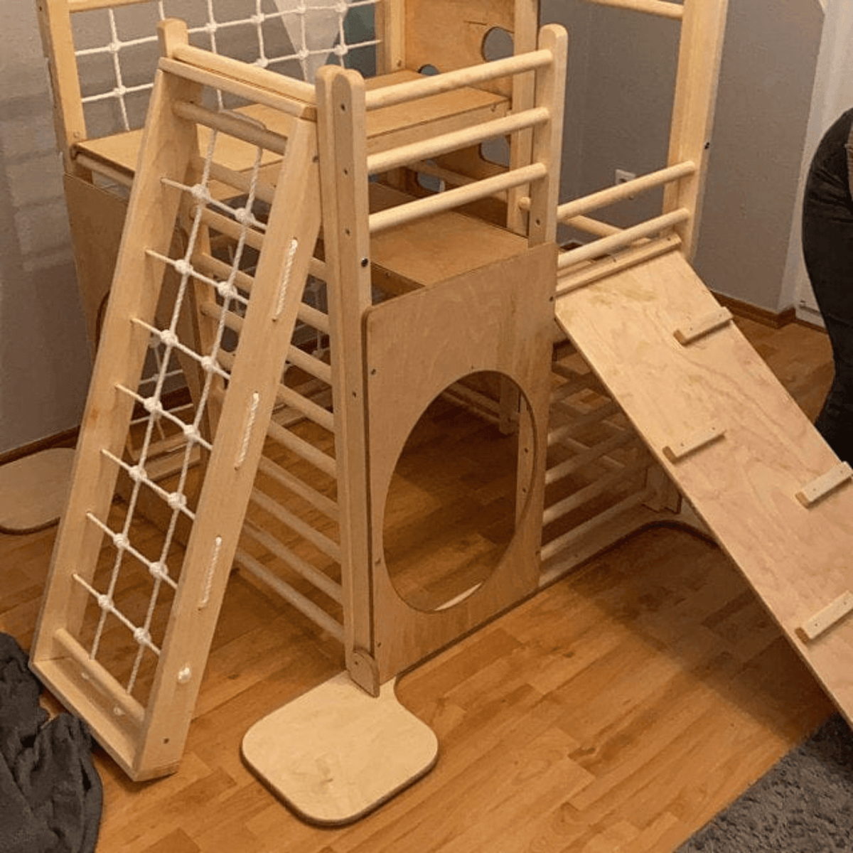 Betten und Klettergerüste Indoor Klettergerüst Kinder Holz Spielturm Holz XXL