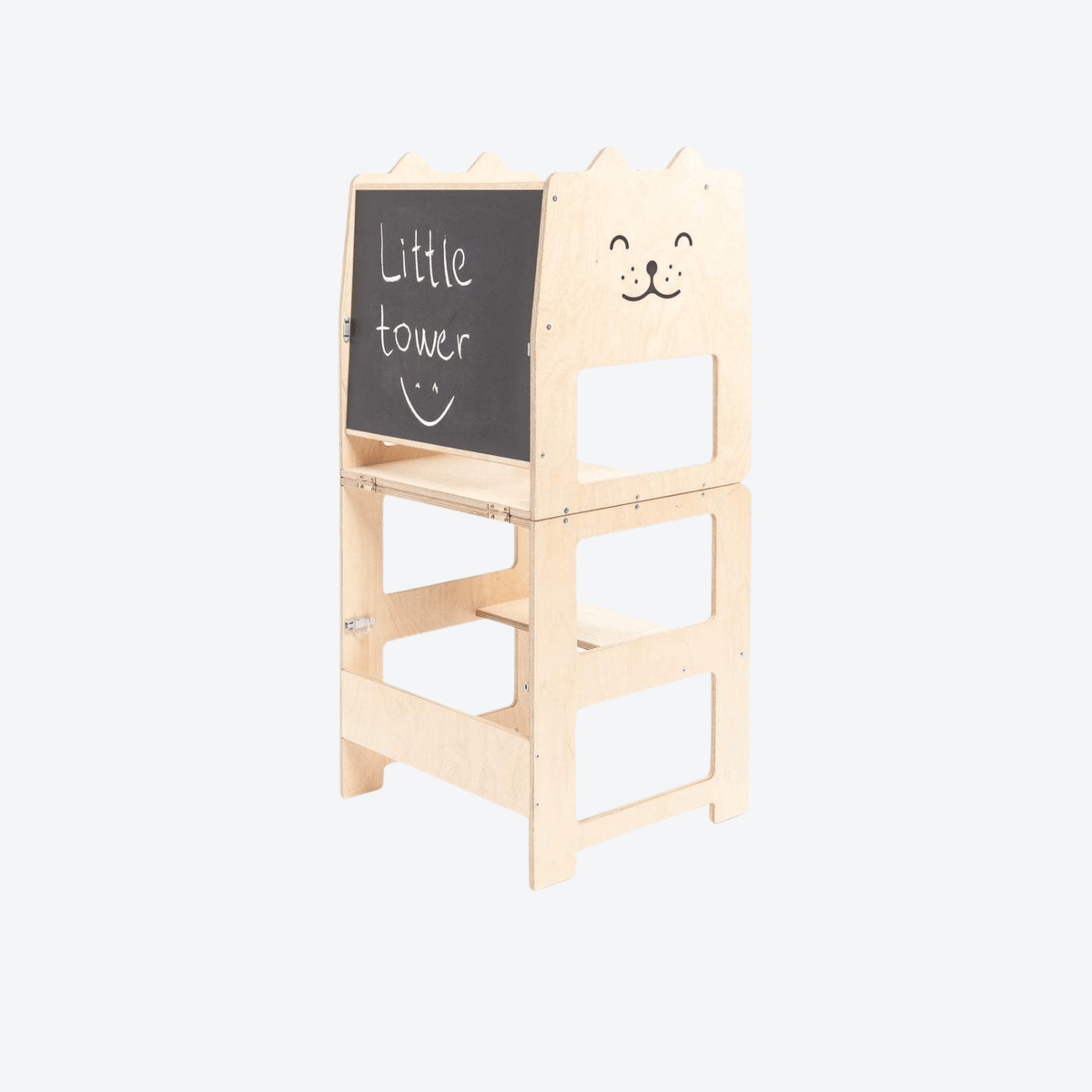 Learning Tower Lernturm wandelbarer mit Schreibtafel Design Katze