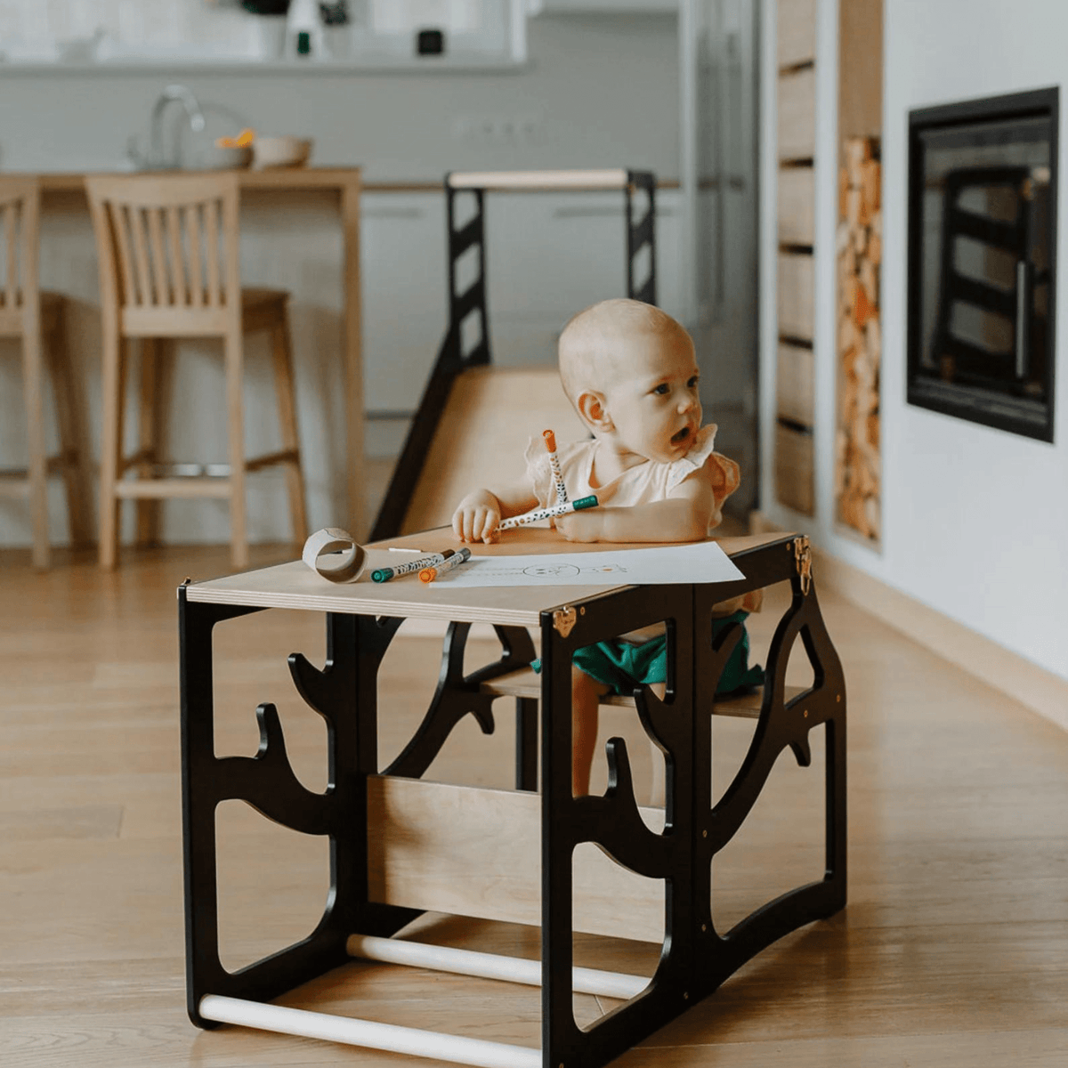 Learning Tower Lernturm Learning Tower 3in1 Schwarz
