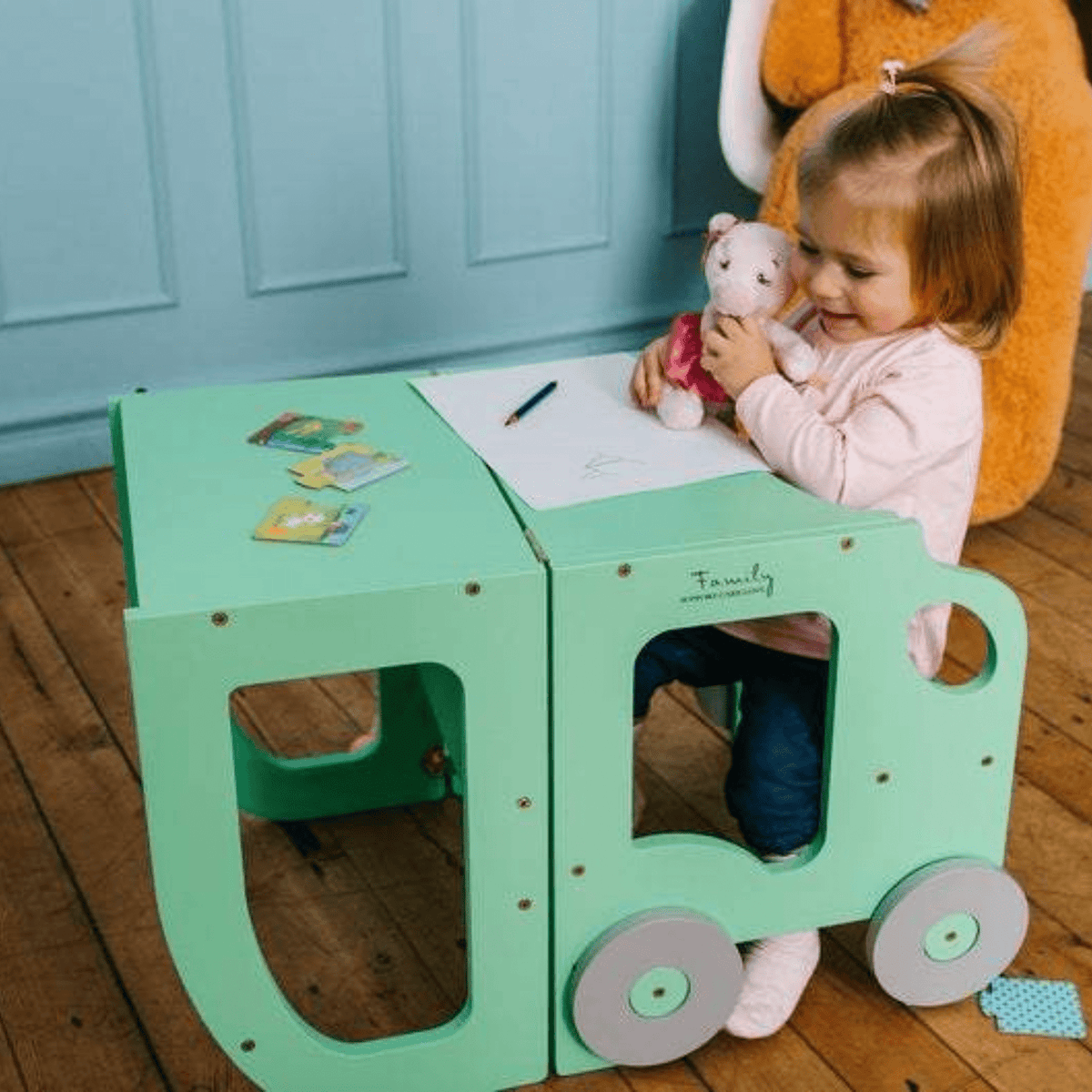 Learning Tower Lernturm Wandelbar Autodesign Lernturm und Tisch Modular 2in1